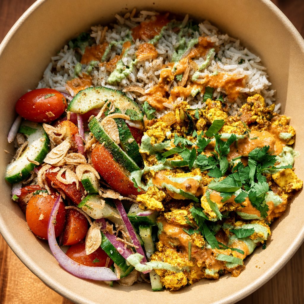 Paneer Bhurji Rice Bowl.